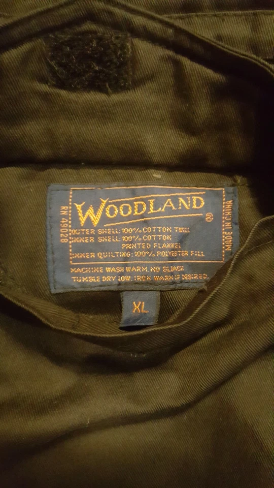 Vintage Woodland Reversible Insulated Hunting Vest Black Plaid Cotton Mens XL - Image 2 of 4