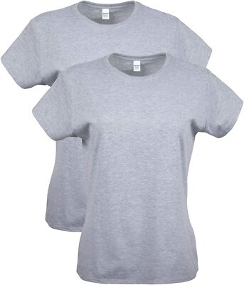Gildan Women's Softstyle Cotton T-Shirt 2-Pack - Style G64000L, Black & White, Size Medium - View #7