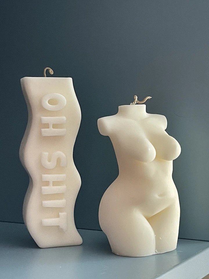 Свеча с неправильными словами, свеча с дизайнерскими буквами, туловище с толстым телом, набор из 2, смешная - Изображение 4 из 4