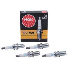 Kit 4 Candele Ngk Bkr6equp V-line Audi A6 A8 BMW Serie 3 5 Mini R50 R52 Porsche - Miniatura 1