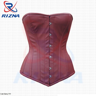 Leather Corset | Overbust Corset|Steel Boned Hourglass Corset Sexy Waist Trainer