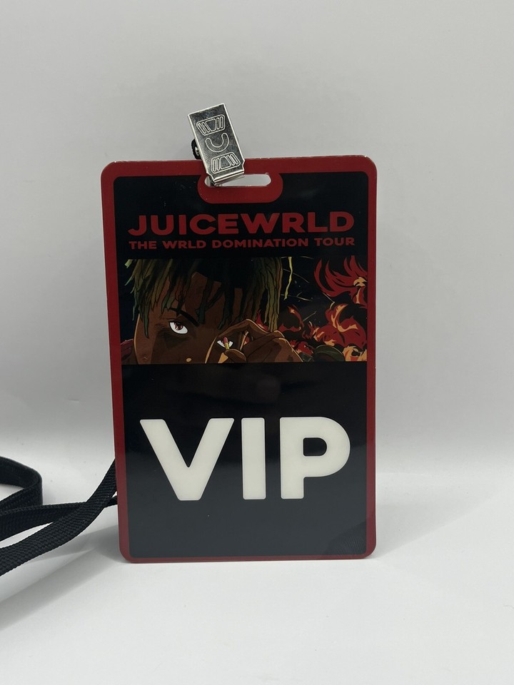 Juice Wrld The Wrld Domination Tour 2018 VIP Lanyard. Pictures Are Of