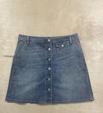 Gap Women s Blue Jean Denim Skirt Button Front Size 31