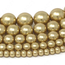 Czech Opaque Glass Beads Round Pearl Coated 4mm 6mm 8mm 10mm 12mm 16" Strand