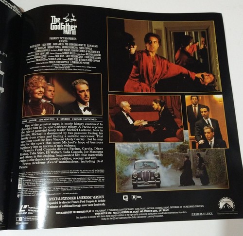 Vintage The Godfather Collector's Edition Laserdisc Featuring One, Two And Three - Picture 7 of 21