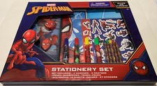 Marvel Spiderman Stationery Kids Toy Gift Set over 30 pcs School Supplies NEW