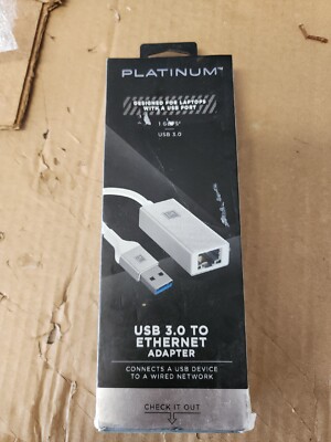 Platinum USB 3.0-to-Gigabit Ethernet Adapter - Gray