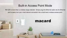 Macard RE1200 White Wireless Booster  Range Dual Band Extender 2PK FREE SHIPPING