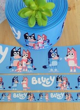 7/8, 1.5 3 1 YD Blue Dog Grosgrain Ribbon TV Character Ribbon