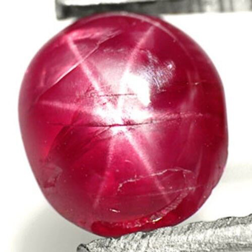 BURMA Star Ruby 1.18 Cts Natural Untreated Maroonish Red Oval - Picture 1 of 1
