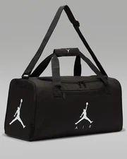 Nike Air Jordan Black Training Logo Duffel Gym Bag Shoe Pocket SM0744 023 NWT