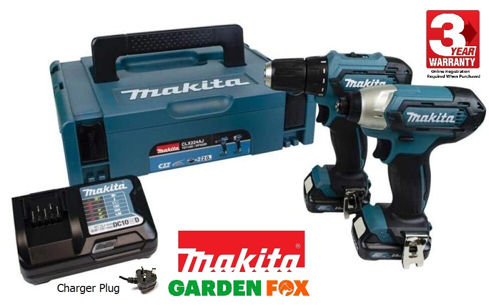 MAKITA DF333D & TD110D 12V Driver & Impact Twin Set CLX224AJ 0088381876704 ZTB