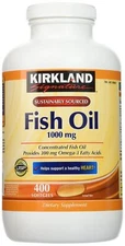 Kirkland Signature Natural Fish Oil Concentrate with Omega-3 Fatty Acids - 400