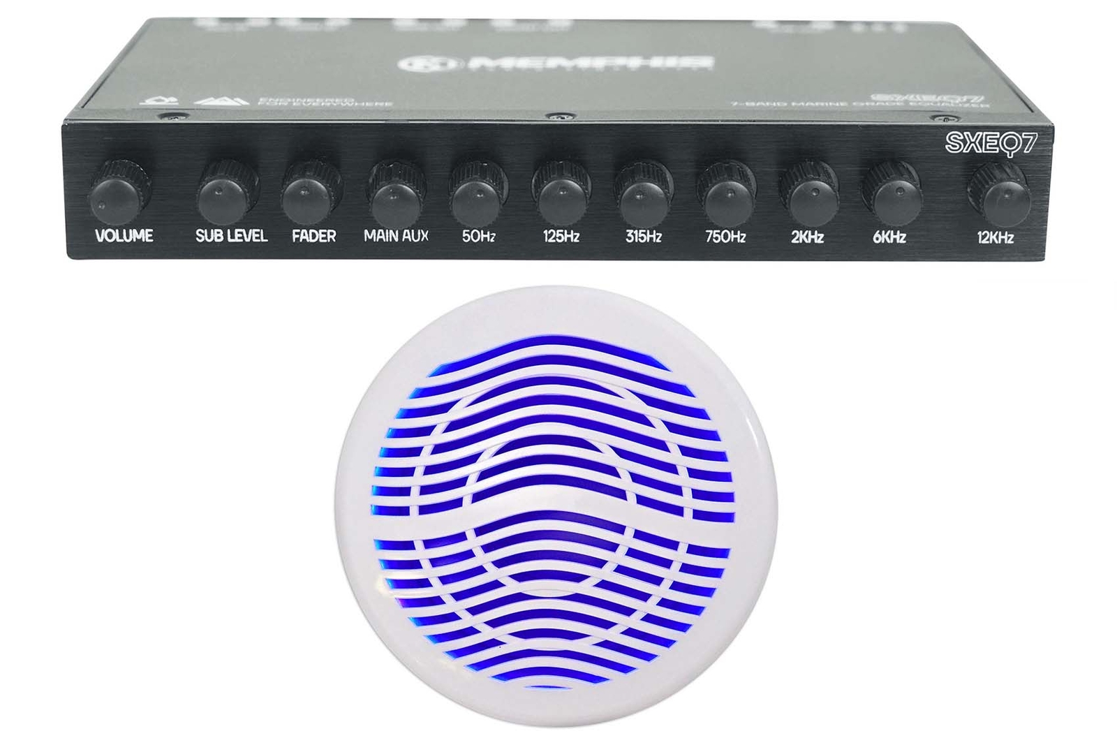 Memphis Audio MXAEQ7 7-полосный эквалайзер 12 светодиодных сабвуферов для лодокквадроцикловUTVRZR 19390₽
