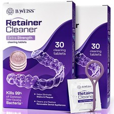 Retainer Cleaner Tablets, Invisalign Cleaner, Remove Stains, Odors  Plaque, ...