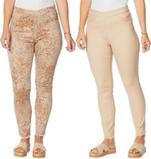 DG2 Diane Gilman Reversble Twill Ankle Jean Floral Animal XS NWOT 486 