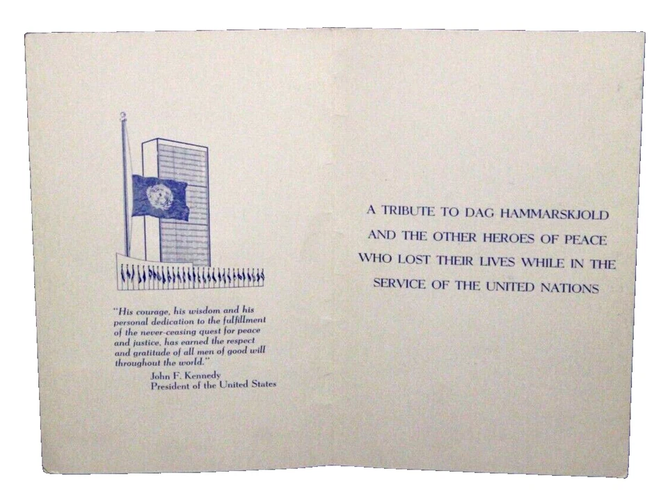 DAG HAMMARSKJOLD Hero of Peace First Day of Issue Stamp - Posted Oct. 23, 1962 - Image 2 of 4