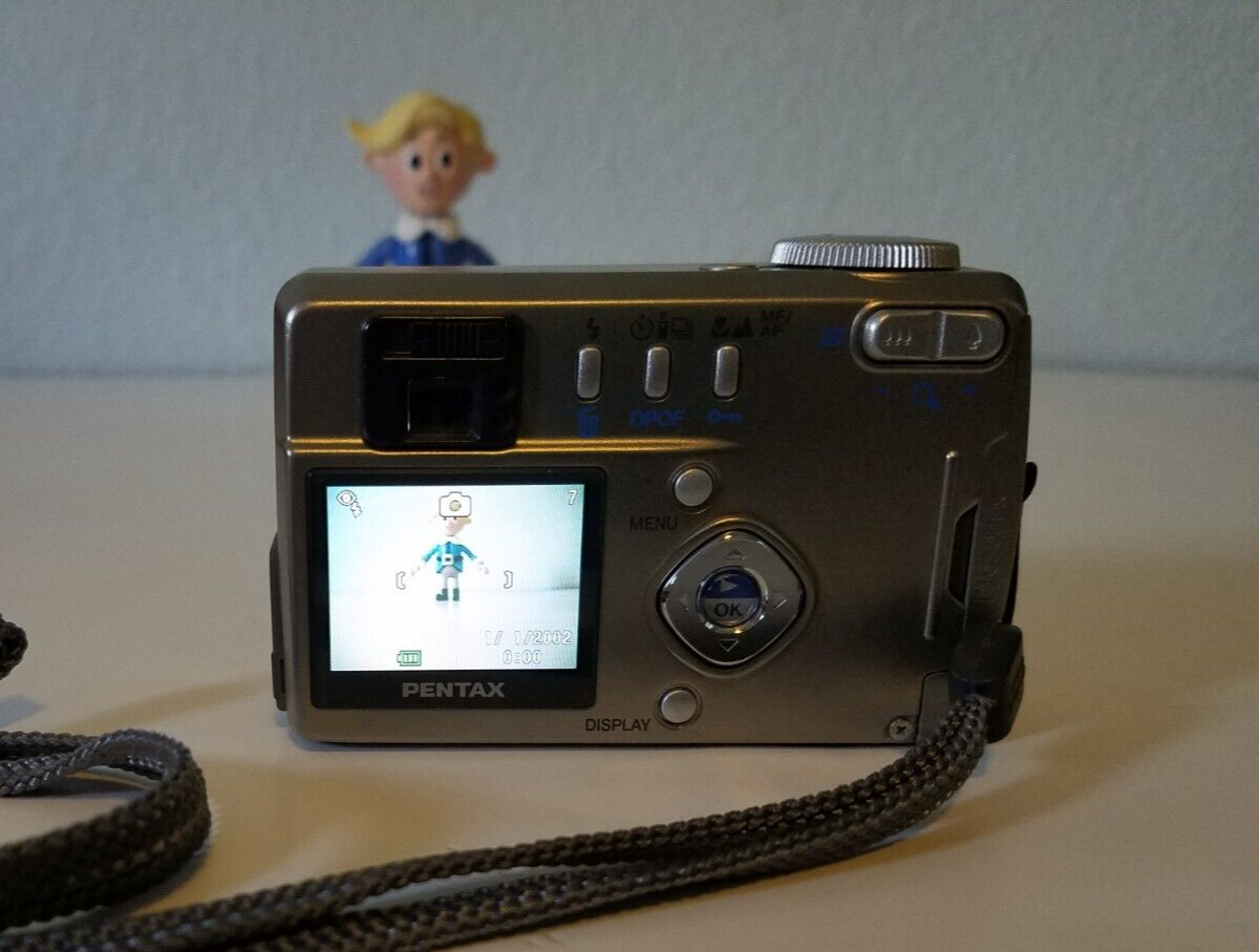 Pentax Optio 430RS Silver Digital Camera with Battery + Charger