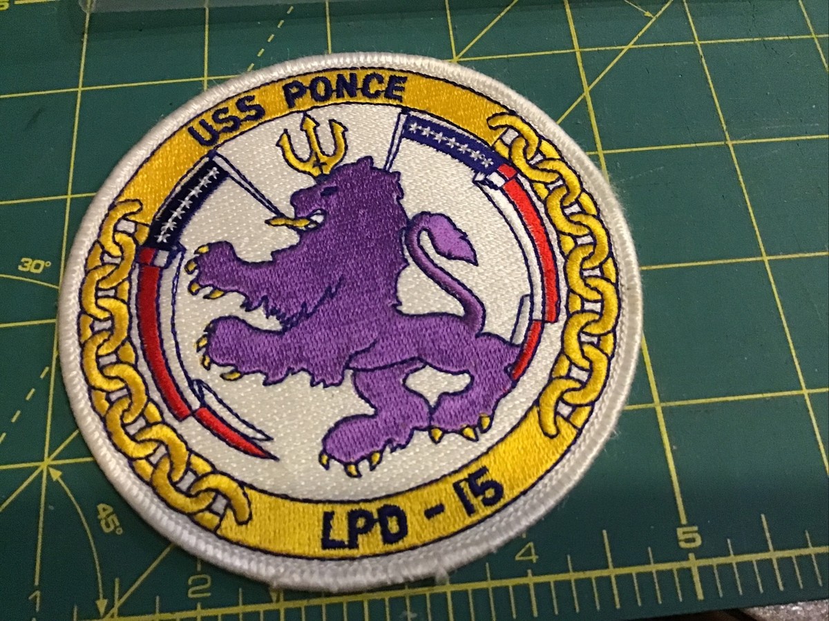 VINTAGE US NAVY PONCE LPD-15 JACKET PATCH | eBay