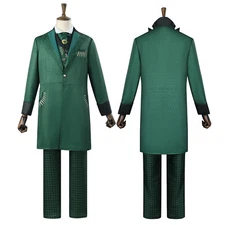 2024 Movie Wicked Oz Wizard Green Suit Halloween Cosplay Costume