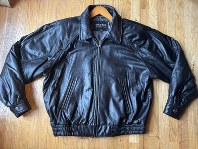 Vintage Wilsons Mens Leather Jacket Bomber size XL 90