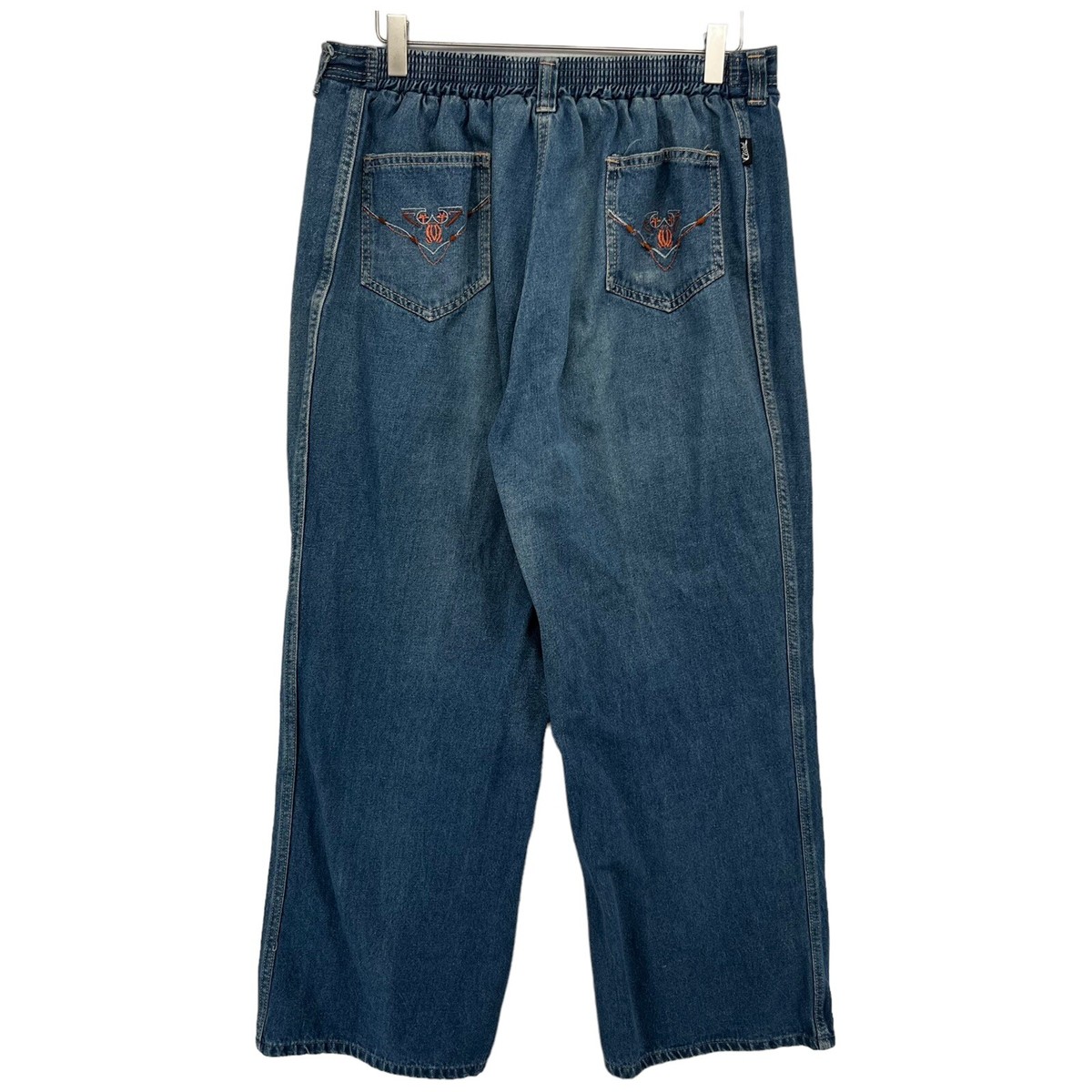 Vintage 70s Cliche Western Denim Elastic Baggy Jeans Pocket Vintage 70s Cliche Western Denim Elastic Baggy Jeans Pocket