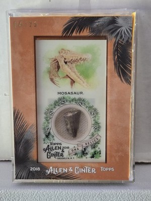 2018 Topps Allen & Ginter DNA Relics 04/25 Fossil Dinosaur Bone Mosasaur