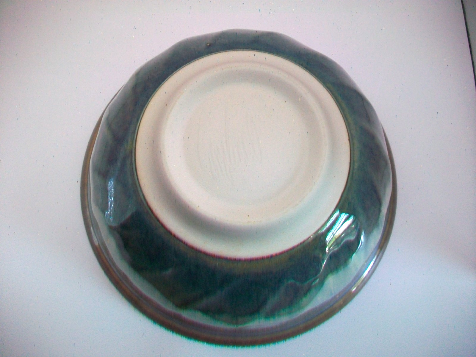 BILL CAMPBELL STUDIO ART POTTERY HAND THOWN SPIRAL DRIP GLAZE BOWL 8 1/2" SIGNED