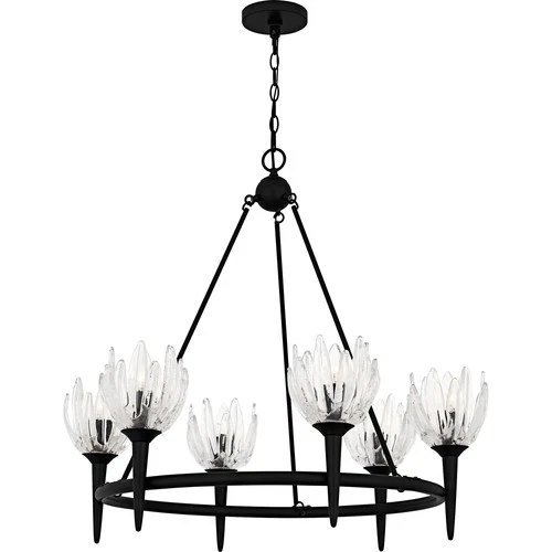Quoizel SHA5032 Shea 6 Light 31"W Candle Style Chandelier - Gold - Picture 12 of 12