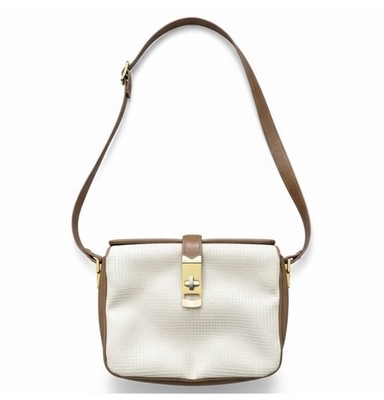 Bally Vintage (1970s) Monogram Canvas & Leather Crossbody Bag - Made in Italy