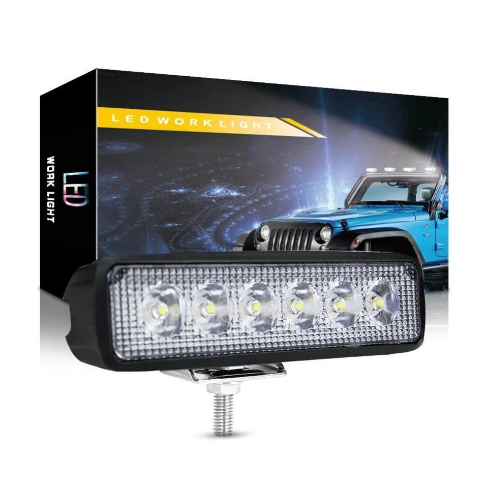 LED Work Light Bar 6 Inch 12V Fog Headlight for Car Motorcycle Truck Off Road - Image 3 of 4