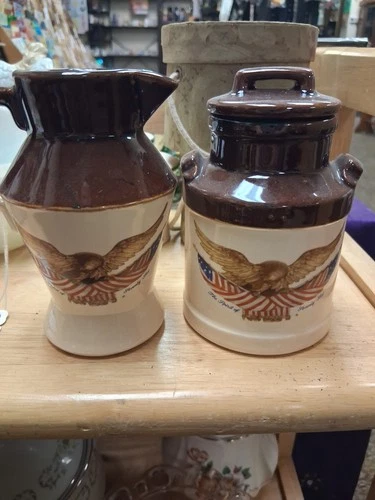 bicentennial Sugar And Creamer By Mccoy