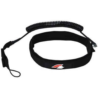 F2   Stand Up Paddling Leash Hüft Coiled Leash   Schwarz