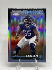 2024 Topps Chrome Football JC Latham Refractor RC TITANS #270