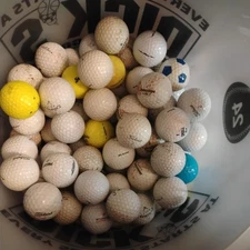 100 HIT AWAY GOLF BALLS- Junk, Mixed Brands, Range, Disposable, Shag
