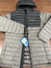 New Columbia Youth Gray Black Omni Heat Puffer Jacket Coat XL