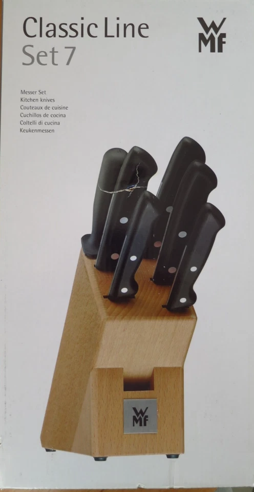 WMF Messerblock Holz Küchenmesser Set 7-teilig Classic Line OVP - Bild 1 von 1