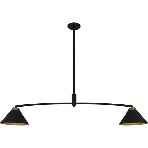 Quoizel ALS252 Alscott 2 Light 52"W Linear Chandelier - Black - Picture 7 of 7