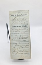 1911 Rare African American Land Deed Red Top,...