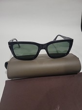 Persol Sunglasses 3301S 57mm XLarge Polished Black Grey Lens w/Og Case Og Cloth