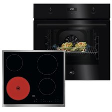 AEG Einbau-Backofenset AB11B1 - schwarz - A