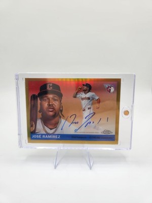 2025 Topps Chrome Platinum Anniversary Jose Ramirez True Gold 6/50 Auto