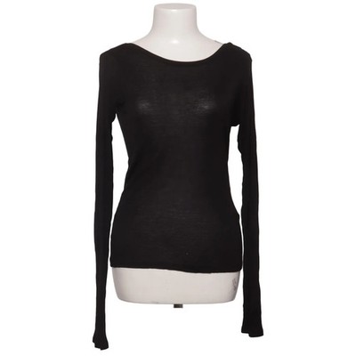 H&M Trend, Langarmshirt, Größe: 34, Schwarz, Modal, Einfarbig, Damen #pu1