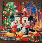 DISNEY-New-MICKEY & MINNIE-GIFTs TREE-Soft Pillow Cover-Christmas Holiday-12x12"