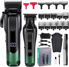 Hatteker Hair Clippers for Men Professional,Clippers and Trimmers Set T-Blade Ba