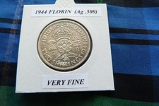 VERY FINE? 1944 FLORIN  (Ag .500)  George VI pre 1947