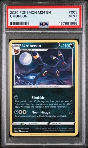 2025 POKEMON M24 EN-MCDONALD'S COLLECTION #009 UMBREON PSA 9