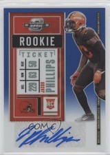 2020 Contenders Optic Rookie Ticket Blue Prizm 28/99 Jacob Phillips Auto 1v7