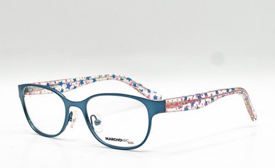 NEW MARCHON NYC KIDS CELESTE 320 TURQUOISE PINK CLEAR AUTHENTIC EYEGLASSES 47-16