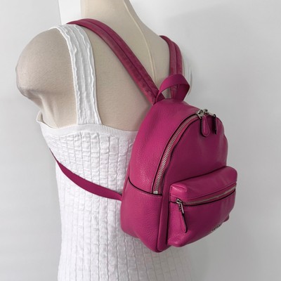 COACH Pink F38263 Mini Charlie Backpack Pebble Leather
Measurement in pics s-l400.jpg main image 4